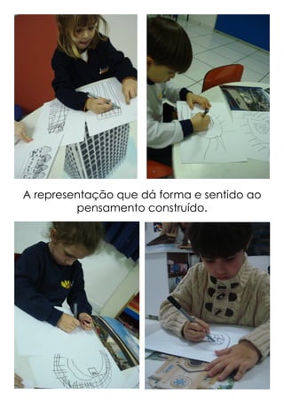 A representação que dá forma e sentido ao
pensamento construído.
 