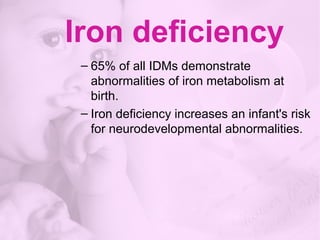 Infant of a diabetic mother | PPT