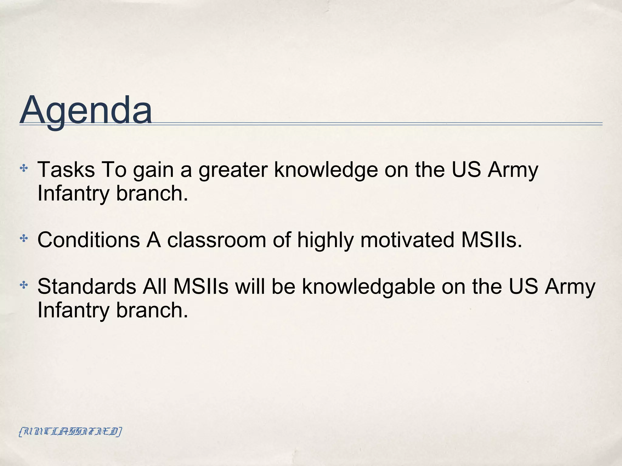 US Military Infantry Branch | PPT