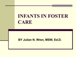 INFANTS IN FOSTER
CARE

BY Julian N. Wren, MSW, Ed.D.

 