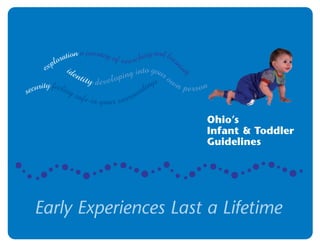 Ohio’s
                      Infant & Toddler
                      Guidelines




Early Experiences Last a Lifetime
 
