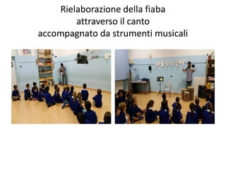 Rielaborazione della fiaba
attraverso il canto
accompagnato da strumenti musicali
 