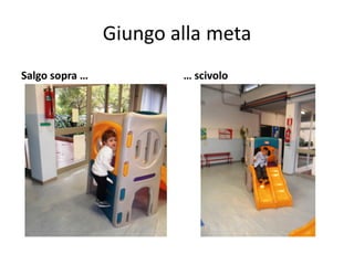 Giungo alla meta
Salgo sopra … … scivolo
 