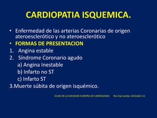 Infarto agudo del miocardio con elevacion del segmento | PPTX