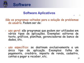 21
Software
Software Aplicativos
 