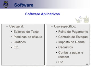 22
Software
Software Aplicativos
22
 