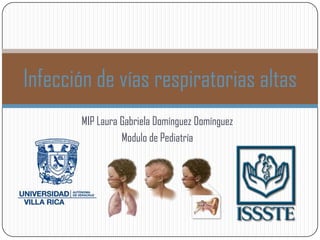 MIP Laura Gabriela Domínguez Domínguez
Modulo de Pediatría
Infección de vías respiratorias altas
 