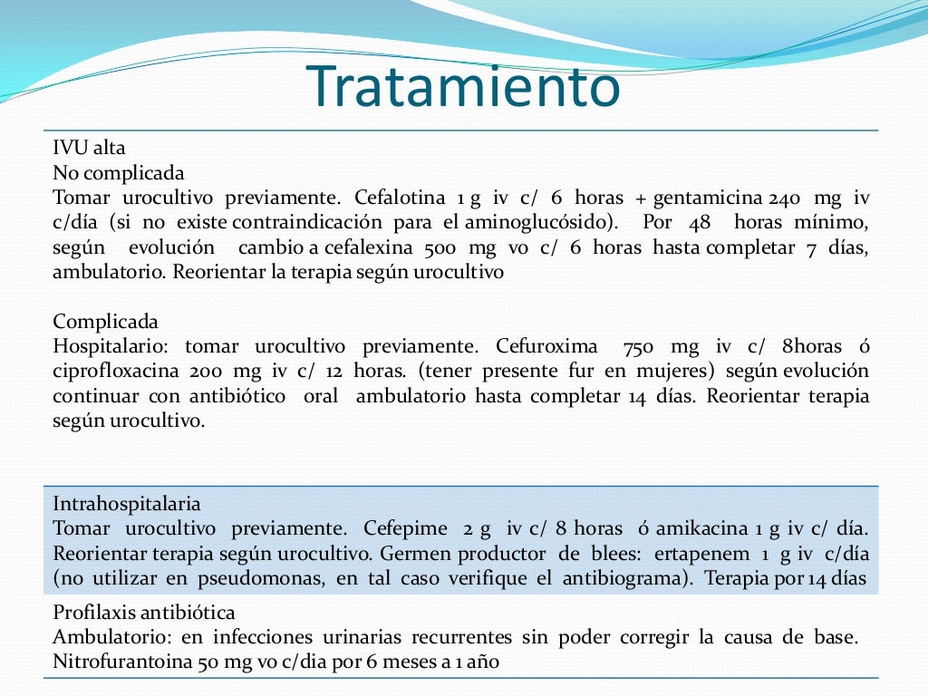 Infección de vías urinarias gpc