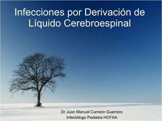 Infecciones por Derivación de Líquido Cerebroespinal Dr Juan Manuel Carreón Guerrero Infectólogo Pediatra HCFAA 