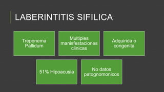 Laberintitis Infecciones del laberinto | PPTX