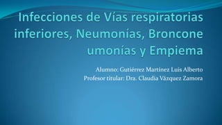 Alumno: Gutiérrez Martínez Luis Alberto
Profesor titular: Dra. Claudia Vázquez Zamora
 