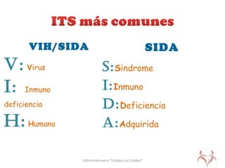 VIH/SIDA
V: Virus
I: Inmuno
deficiencia
H: Humana
S:Sindrome
I:Inmuno
D:Deficiencia
A:Adquirida
UPLA-Enfermería “Calidad con Calidez” 15
SIDA
 