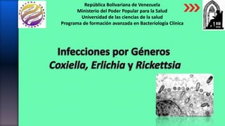 República Bolivariana de Venezuela
Ministerio del Poder Popular para la Salud
Universidad de las ciencias de la salud
Programa de formación avanzada en Bacteriología Clínica
 