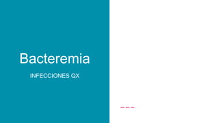 INFECCIONES QX
Bacteremia
 