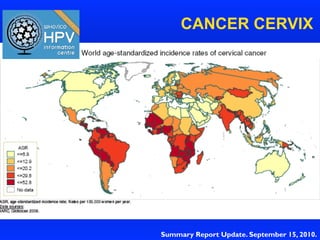 CANCER CERVIX
Summary Report Update. September 15, 2010.
 