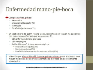 Epidemiología Molecular de Enfermedades Infecciosas 2012
 