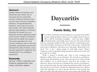 Clinical Pediatric Emergency Medicine 2013; 14 (2): 79-87
 
