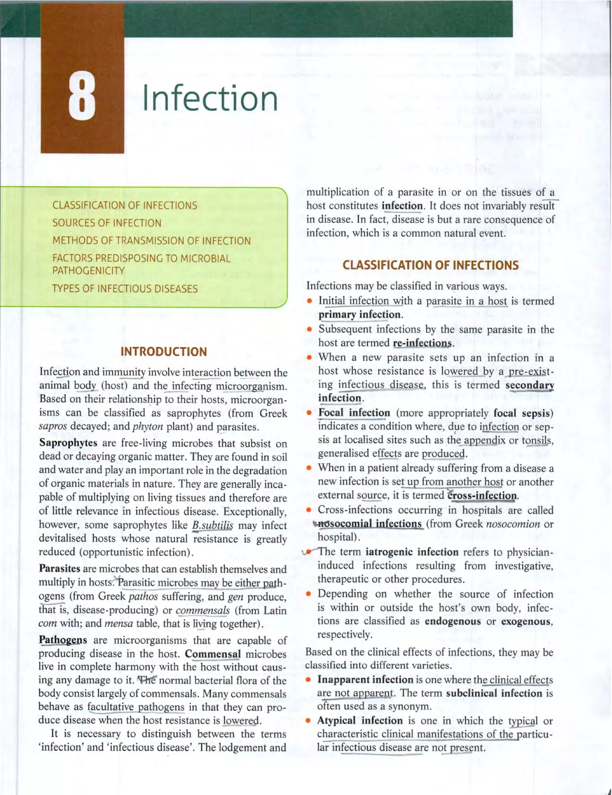 Bacterial Infection Introduction.pdf Infection Microbiology | PDF