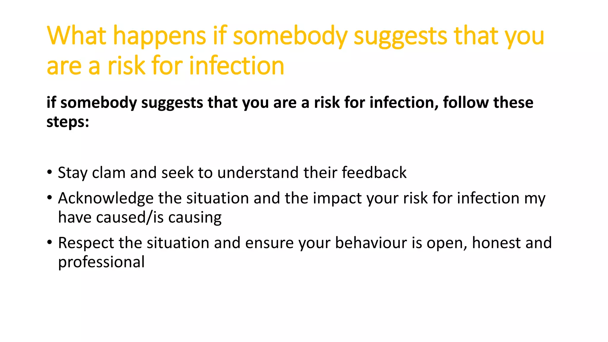 Consider Infection Risk Infection prevention-and-control | PPTX