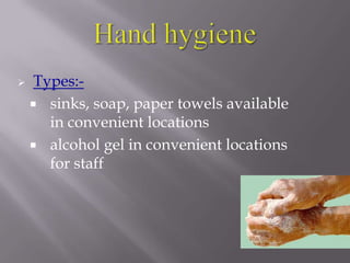 Standard precautions1) Work practiceshand hygiene