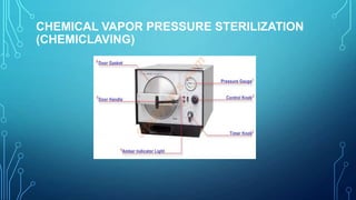 CHEMICAL VAPOR PRESSURE STERILIZATION
(CHEMICLAVING)

 