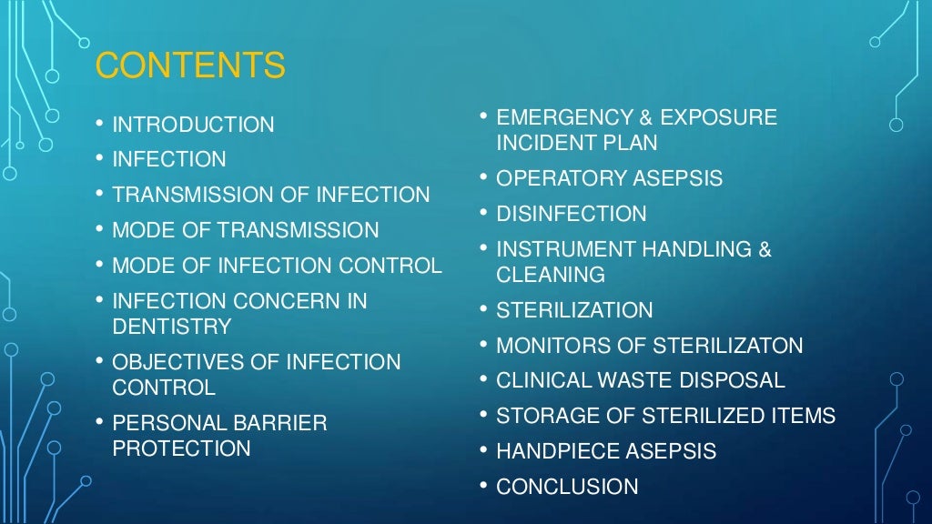 sterilization in dentistry/Infection control