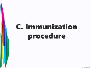 C. Immunization
procedure
 