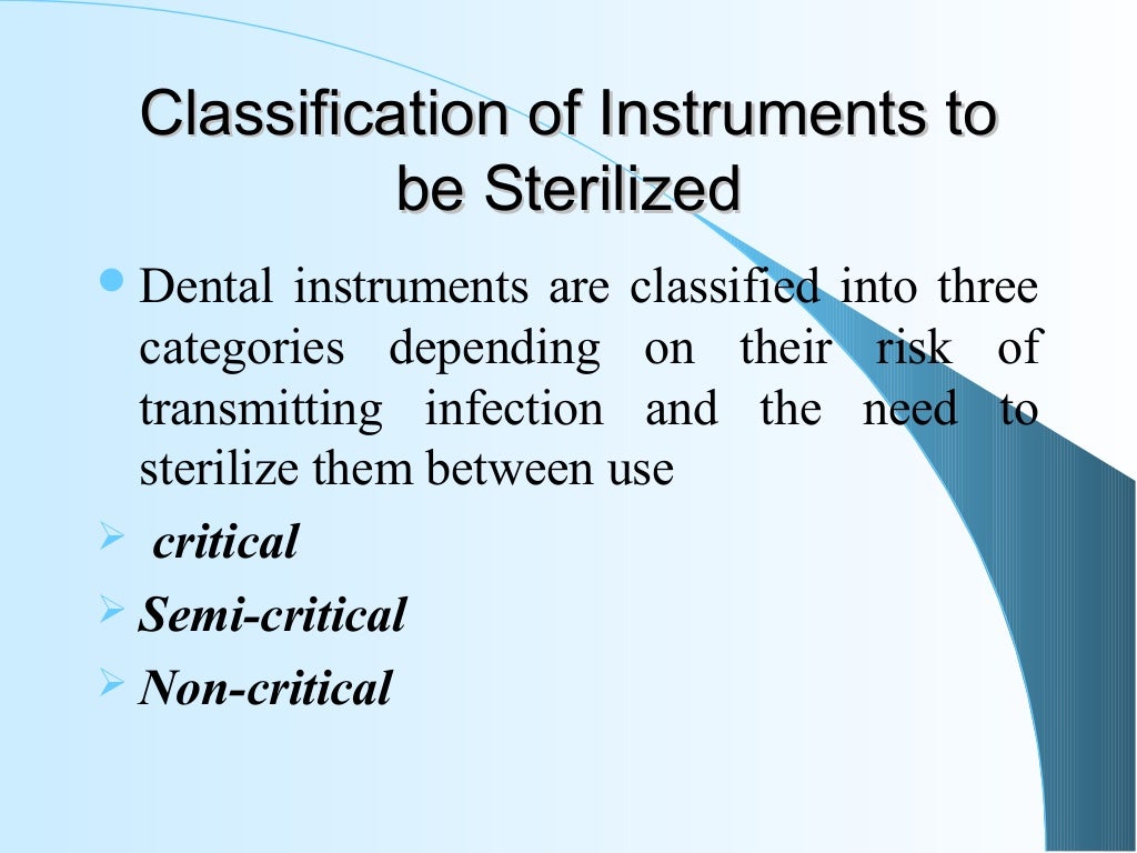 Infection control in dental clinic and management of sterile and cont…