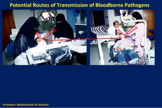 Dr. Abdulwahab Al-kholani
Potential Routes of Transmission of Bloodborne Pathogens
Professor Abdulwahab Al-kholani
 