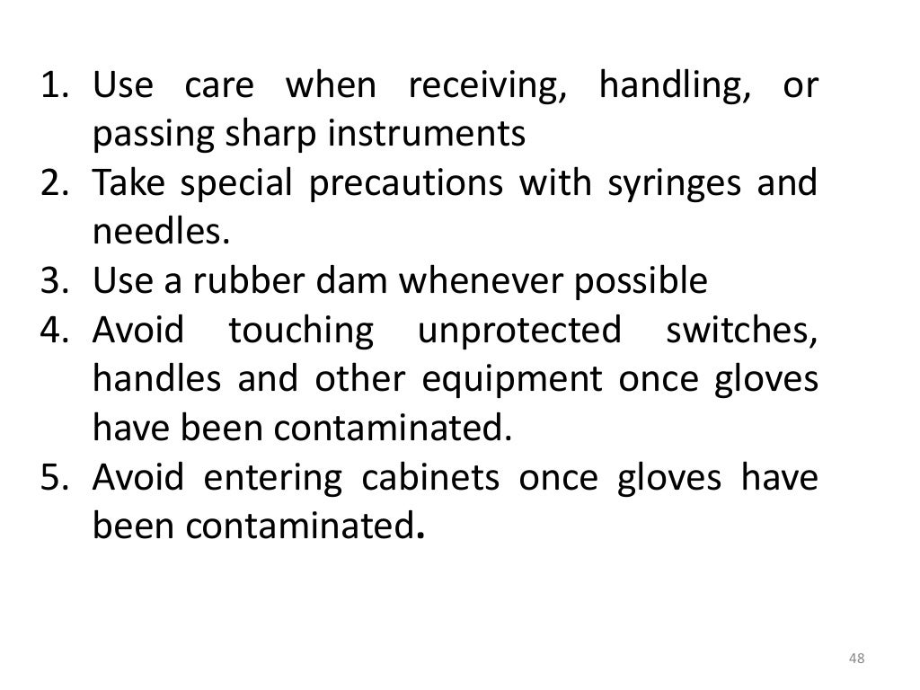Infection control in dentistry