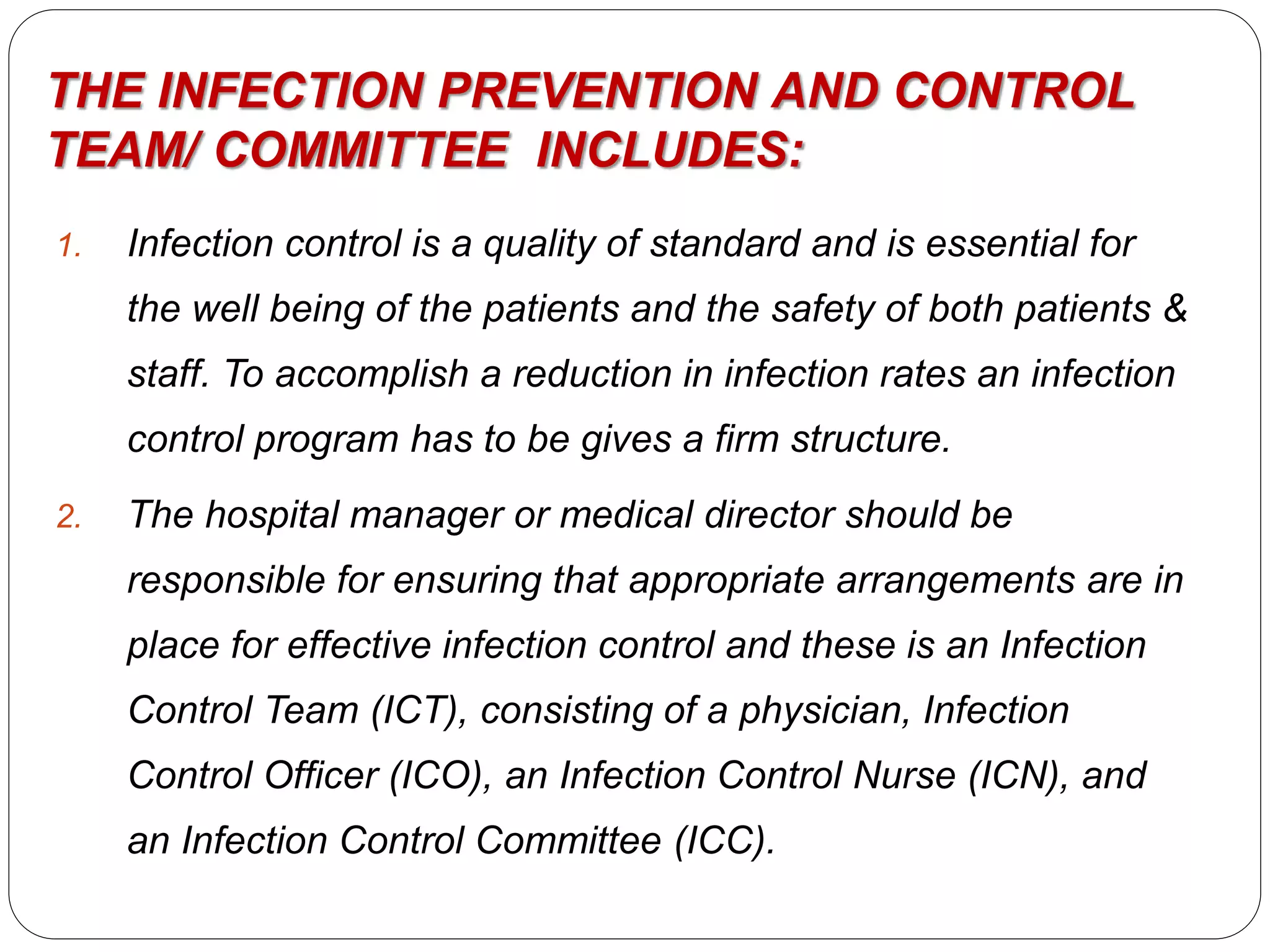 Infection Control in Intensive Care Unit: Role of Nurses | PPTX