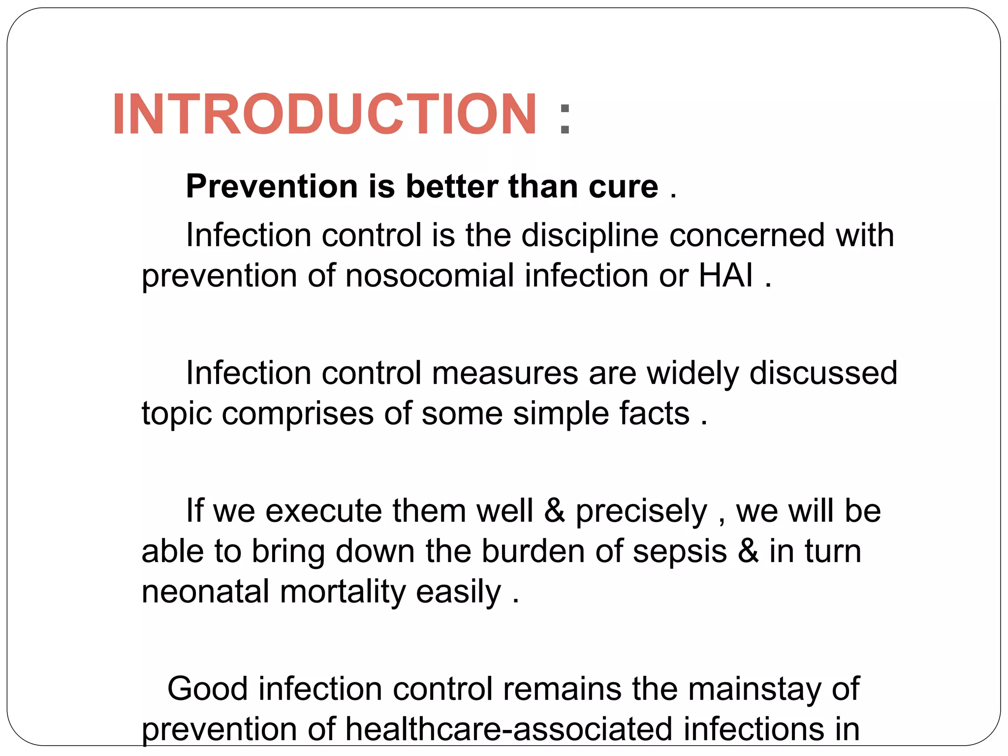 Infection control in pediatric care unit | PPTX