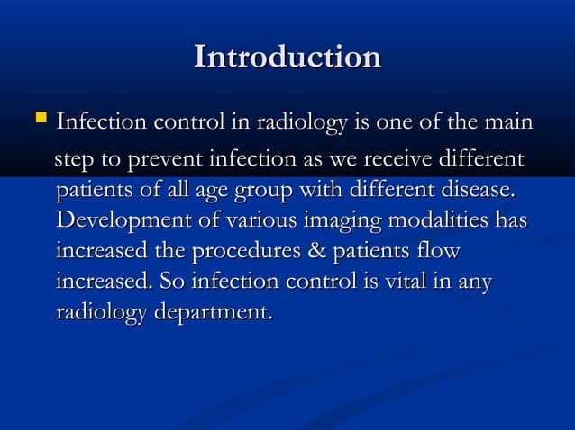 Infection control in radiology Srinivas Rao | PPT | Infectious Diseases ...