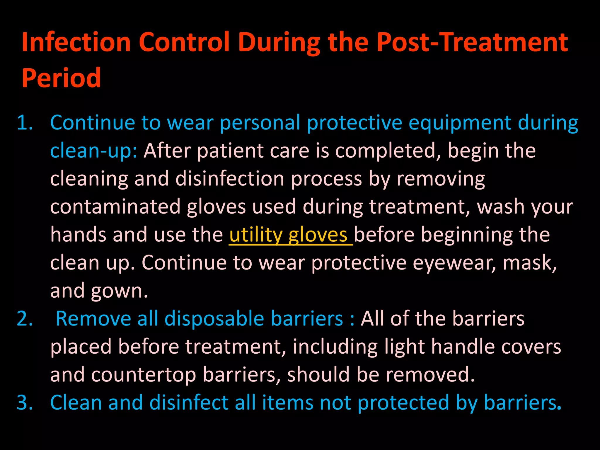 Infection control in the dental clinic
