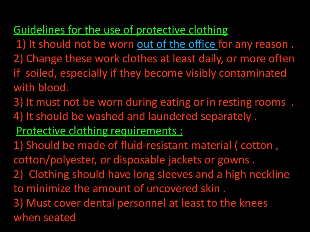 Infection control in the dental clinic