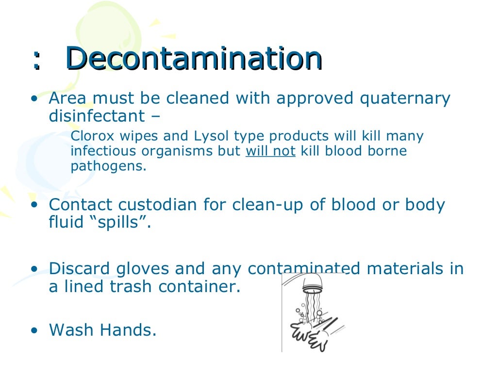 Infection control measures