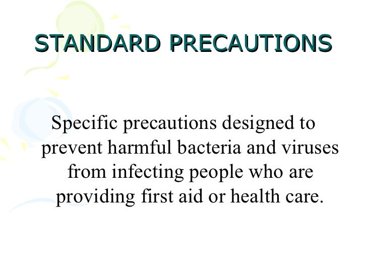 Infection control measures