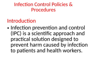 Comprehensive Infection Control Policies and Procedures for Healthcare ...