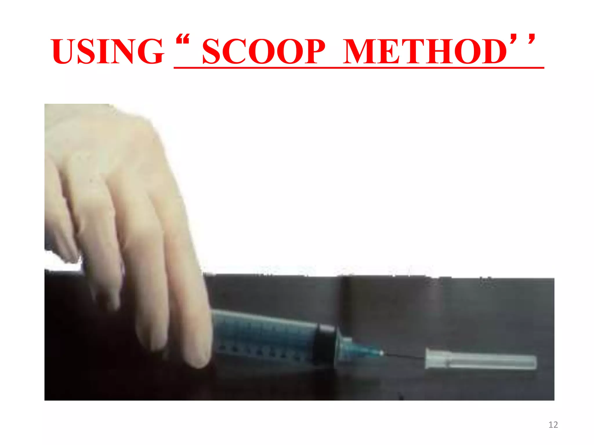 USING “ SCOOP METHOD’’
12
 