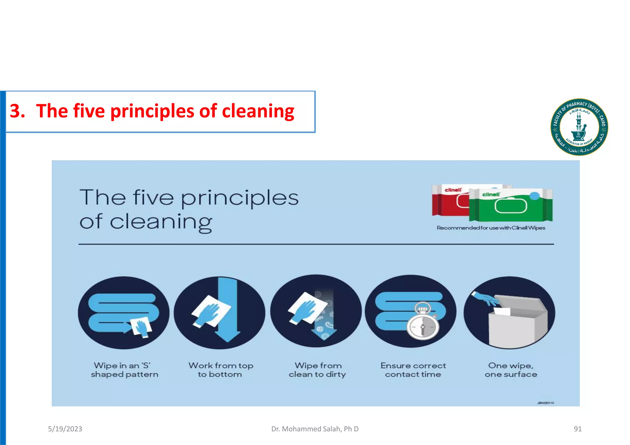 3. The five principles of cleaning
Dr. Mohammed Salah, Ph D 91
5/19/2023
 