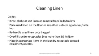 Linen Rinse Method Infection Control INFECTION PREVENTION AND CONTROL IN HEALTH AND SOCIAL CM5 JULY 2023.ppt