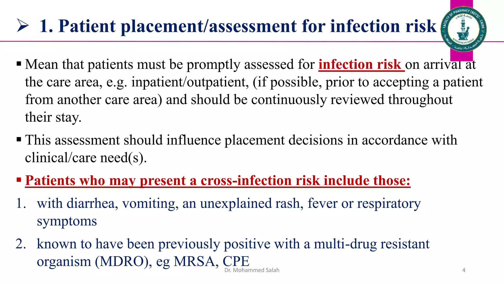 Consider Infection Risk Infection prevention and control Lecture 2.pptx