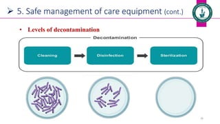  5. Safe management of care equipment (cont.)
Dr. Mohammed Salah 26
• Levels of decontamination
 