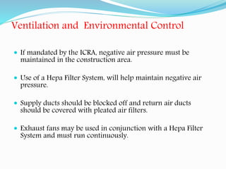 Infection prevention in healthcare construction and renovation | PPTX