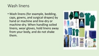 Linen Rinse Method Infection Control Infection prevention(ip) in fp services | PPTX