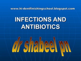 INFECTIONS AND ANTIBIOTICS dr shabeel pn www.hi-dentfinishingschool.blogspot.com 