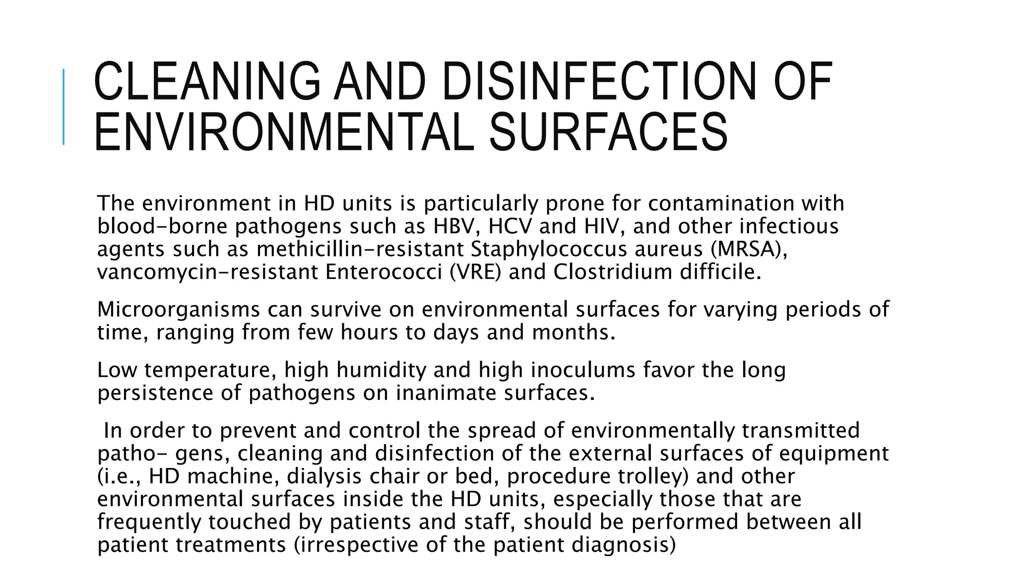 Infection Prevention in Hemodialysis unit PPT