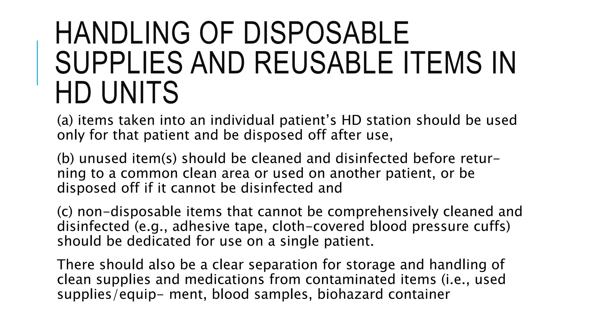 Infection Prevention in Hemodialysis unit PPT