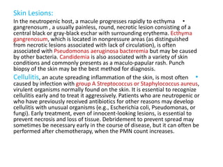 Neutropenic Skin Rash Febrile neutropenia - Infections in cancer patients | PPTX