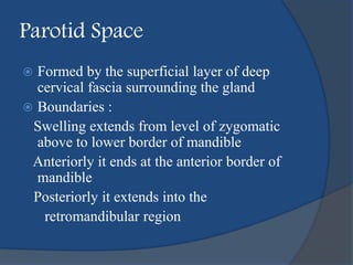  Retropharyngeal space
Anatomical boundries:
1. anteriorly: constrictor muscles of the neck and their
fascia
2. Posterior...